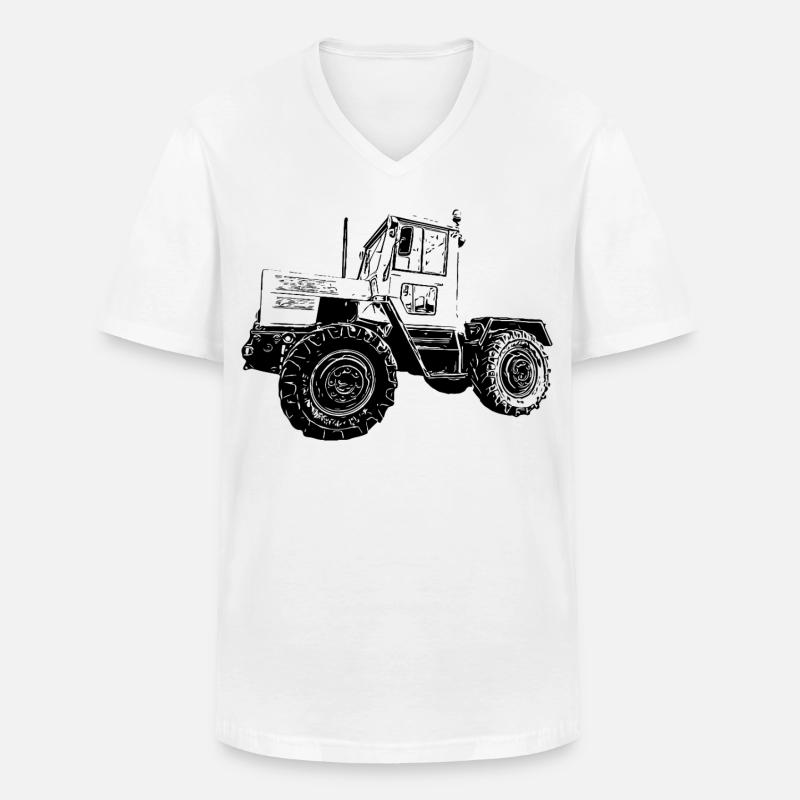 Kraft auf vier Rädern - Männer-T-Shirt mit V-Ausschnitt - Weiß