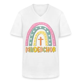 KINDERCHOR CHRISTLICHER GLAUBE - Männer-T-Shirt mit V-Ausschnitt - Weiß - Vorne - AI Model Male 185 light (185cm)