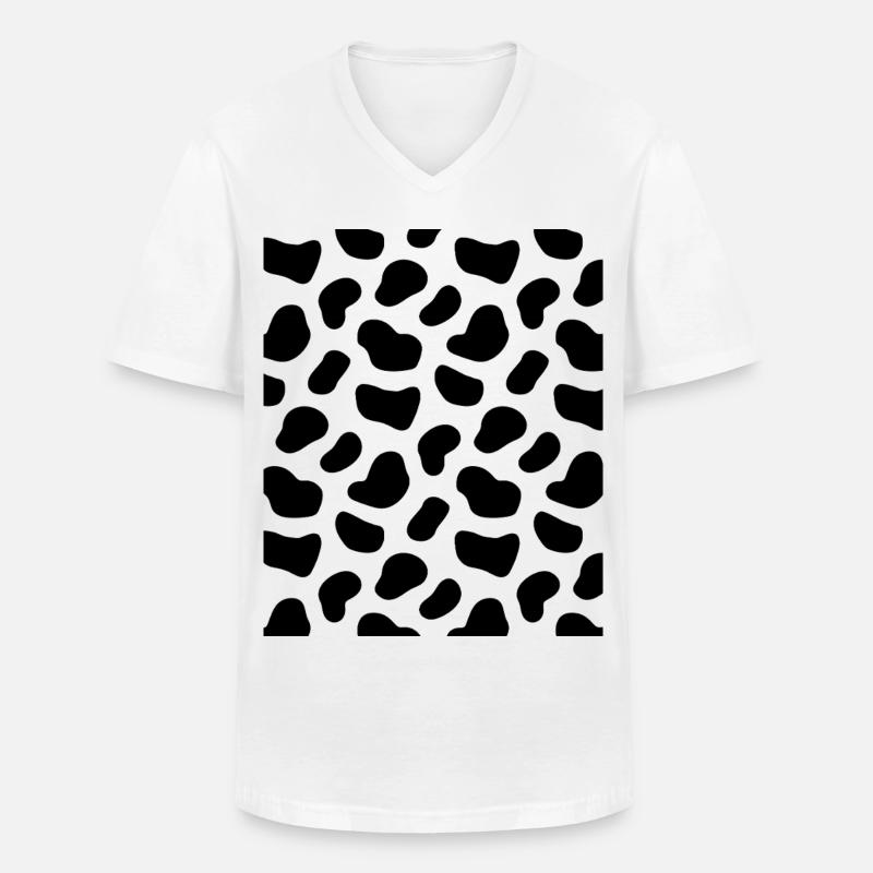 Modello dalmata - Maglietta da uomo classica con scollo a V - bianco