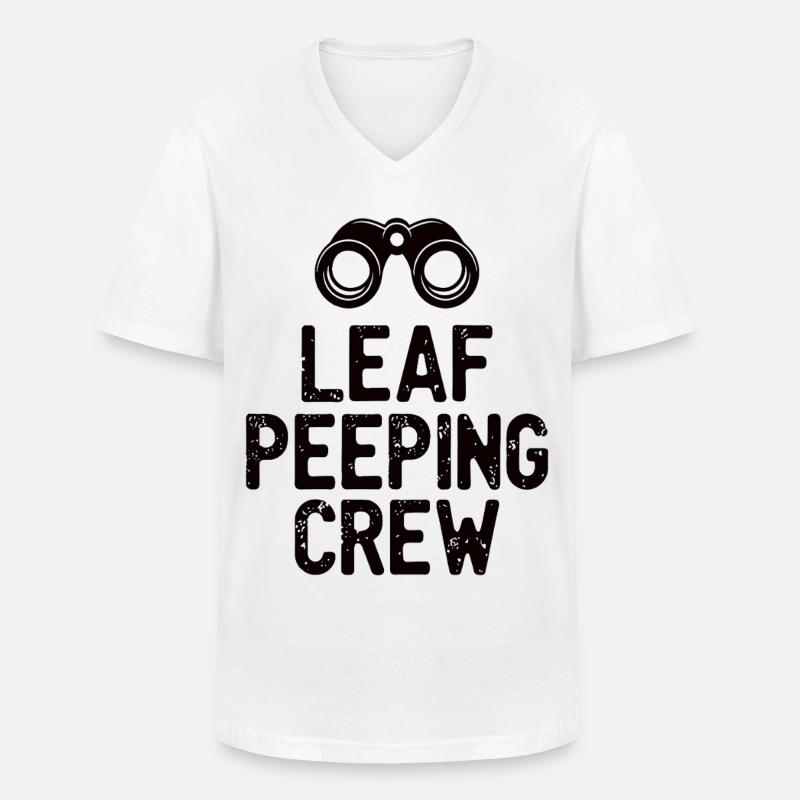 Leaf Peeping Crew Spruch Zitat - Männer-T-Shirt mit V-Ausschnitt - Weiß