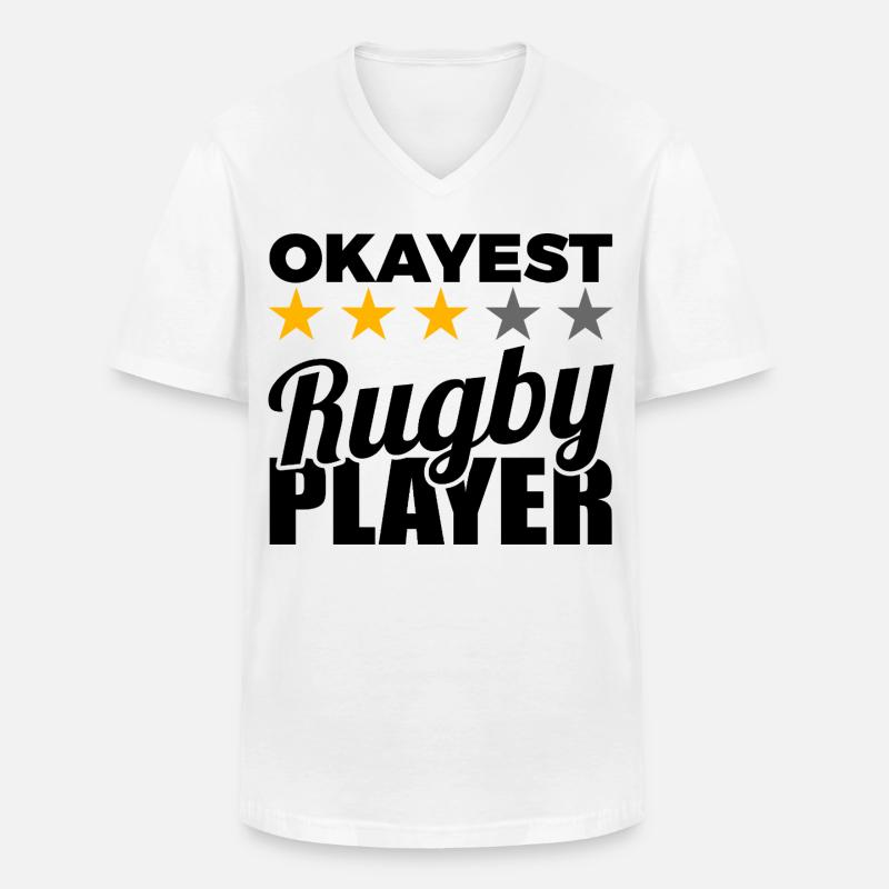Rugby Player - Men's V-Neck T-Shirt - white