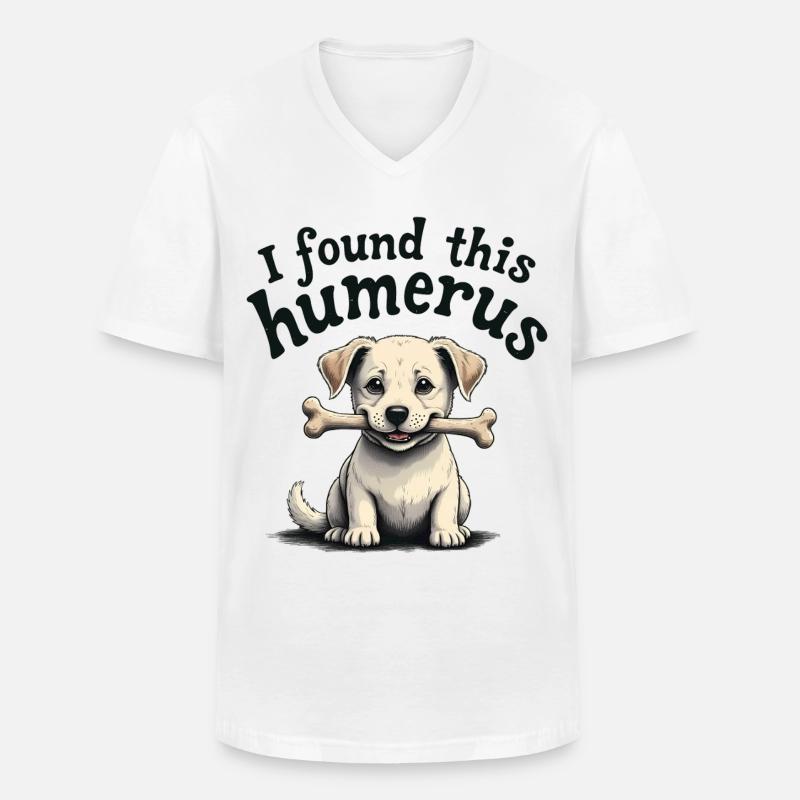 I found this humerus - Men's V-Neck T-Shirt - white