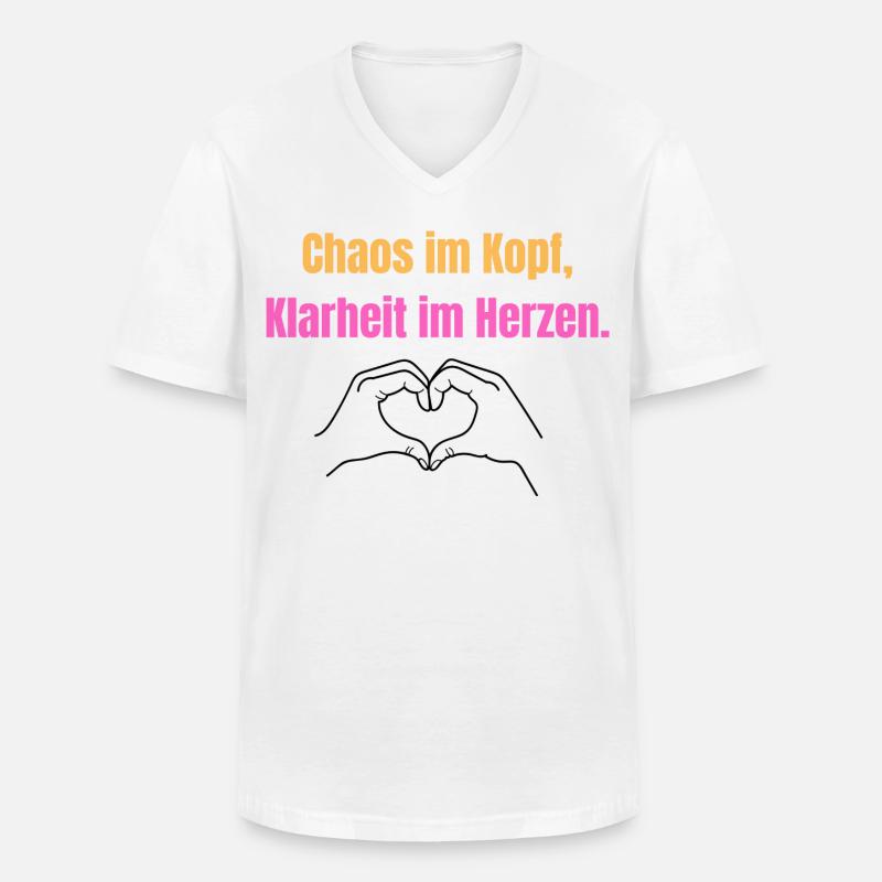 Chaos Statement ADHS und Autismus - Männer-T-Shirt mit V-Ausschnitt - Weiß