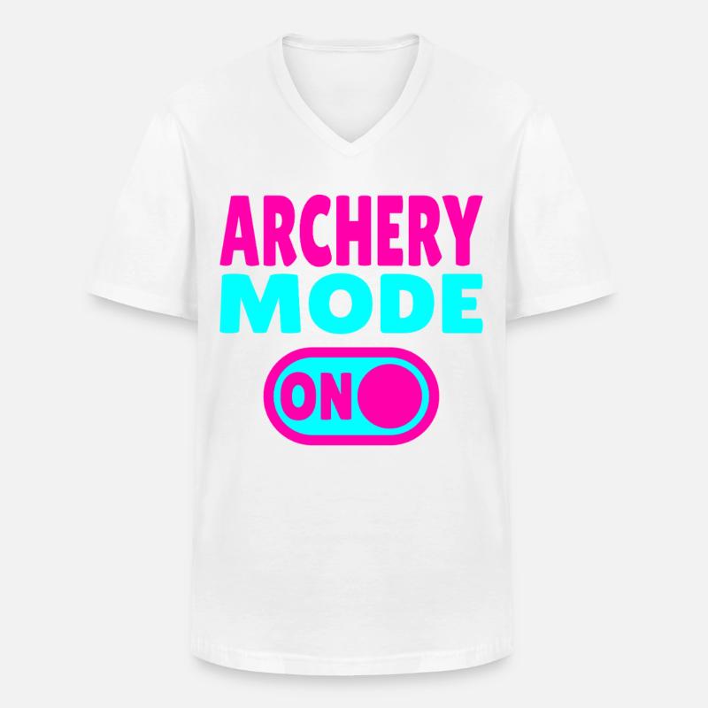 Archery Mode ON - Männer-T-Shirt mit V-Ausschnitt - Weiß