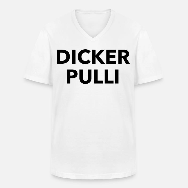 Dicker Pulli - Männer-T-Shirt mit V-Ausschnitt - Weiß