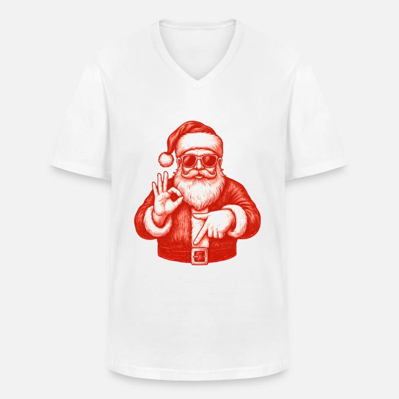 Weihnachtsmann Six Seven Meme Humor - Männer-T-Shirt mit V-Ausschnitt - Weiß