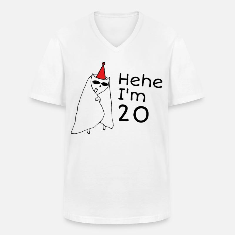 20-jähriges Jubiläum – 20-jähriges Jubiläumsgeschenk - Männer-T-Shirt mit V-Ausschnitt - Weiß
