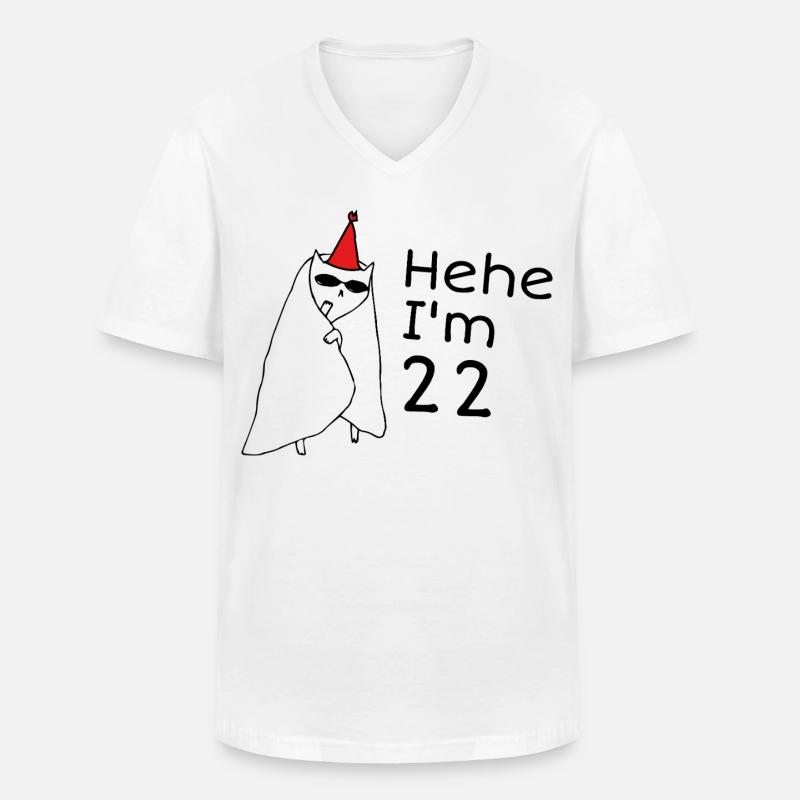 22-jähriges Jubiläum – 22-jähriges Jubiläumsgeschenk - Männer-T-Shirt mit V-Ausschnitt - Weiß