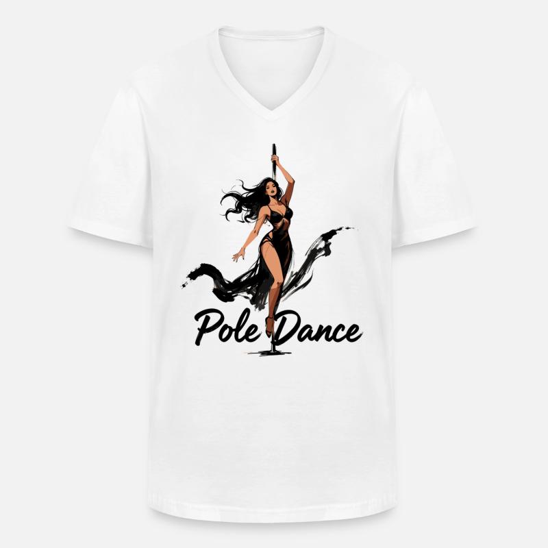 Pole Dance Poledancerin ästhetisch Geschenk - Männer-T-Shirt mit V-Ausschnitt - Weiß