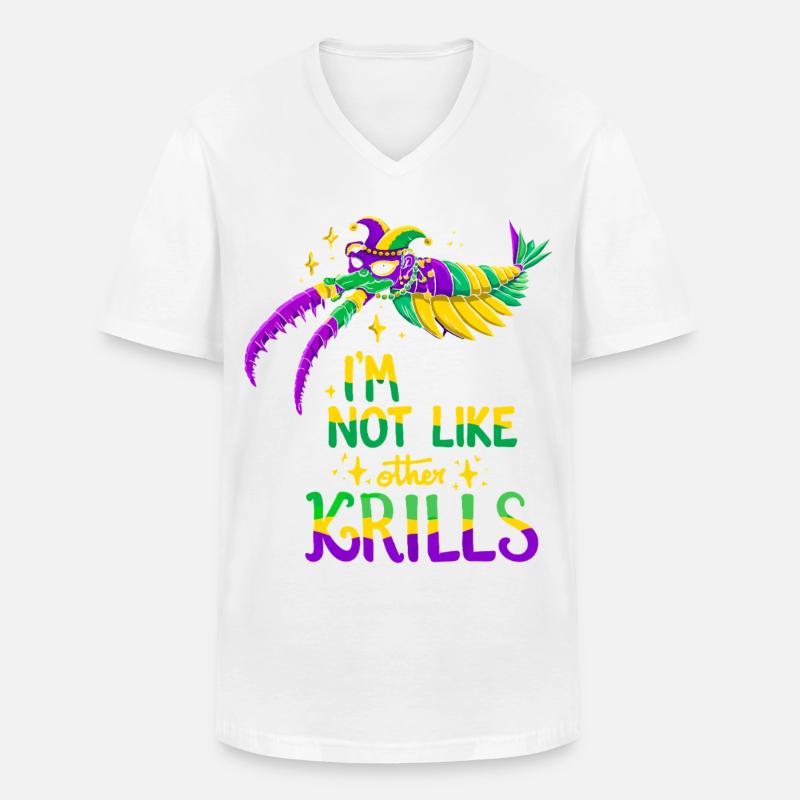 Mardi gras Krabbe - Männer-T-Shirt mit V-Ausschnitt - Weiß