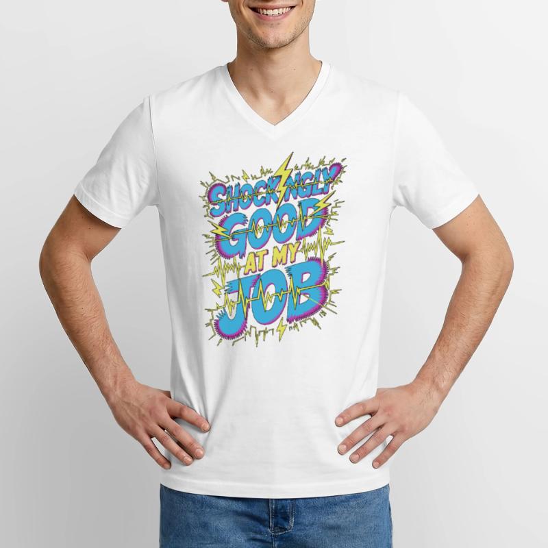 Cardiac Tech Shockingly Good Pacemaker Technician Men's V-Neck T-Shirt