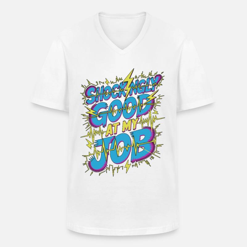Cardiac Tech Shockingly Good Pacemaker Technician - Männer-T-Shirt mit V-Ausschnitt - Weiß