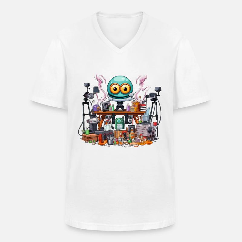 Kreativer Gadget-Workshop Alien - Männer-T-Shirt mit V-Ausschnitt - Weiß