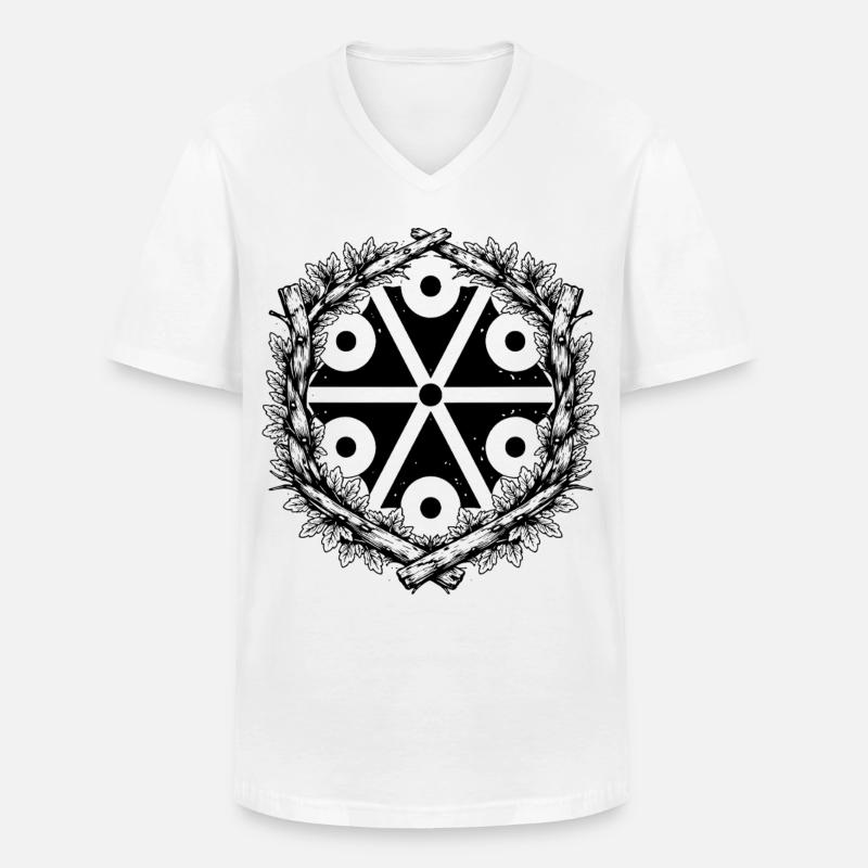 Perun Symbol slawischer Donnergott - Männer-T-Shirt mit V-Ausschnitt - Weiß