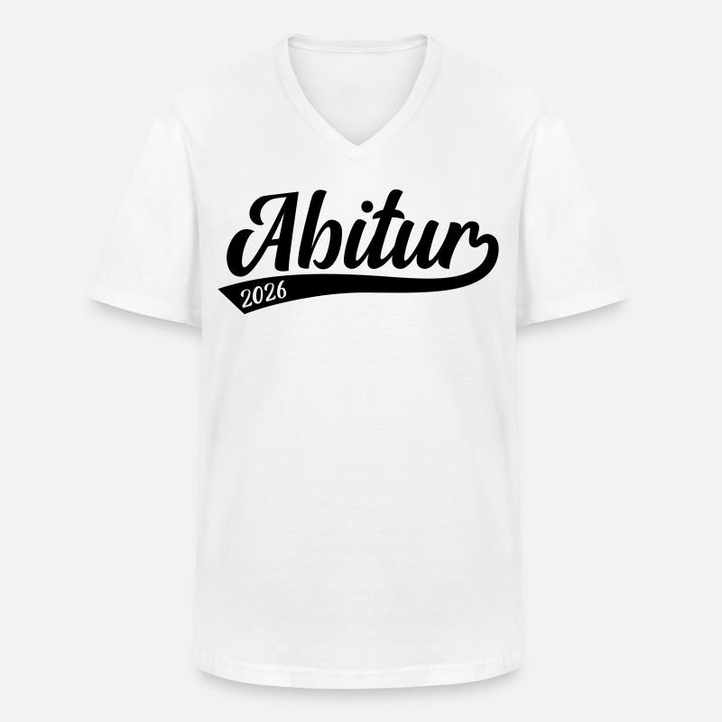 Abitur Abi 2026 - Männer-T-Shirt mit V-Ausschnitt - Weiß