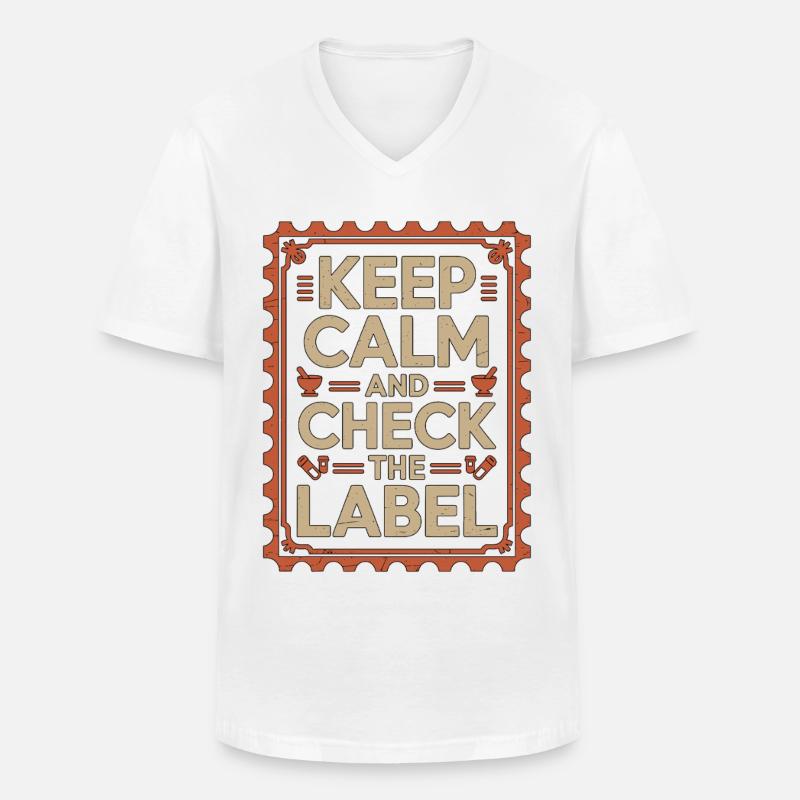 Pharmacist Student Counting Pills Pharmacy Trainee - Männer-T-Shirt mit V-Ausschnitt - Weiß