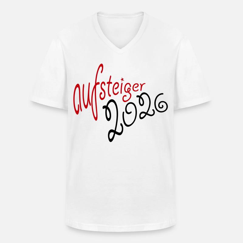 Aufsteiger 2026 Aufstieg - Männer-T-Shirt mit V-Ausschnitt - Weiß