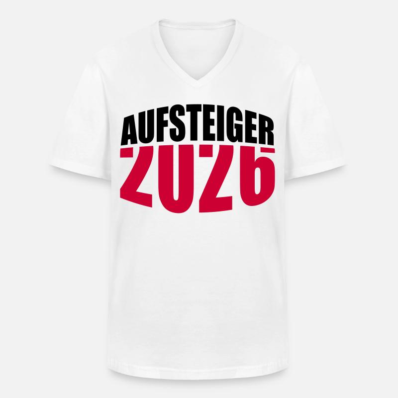Aufsteiger 2026 Aufstieg - Männer-T-Shirt mit V-Ausschnitt - Weiß