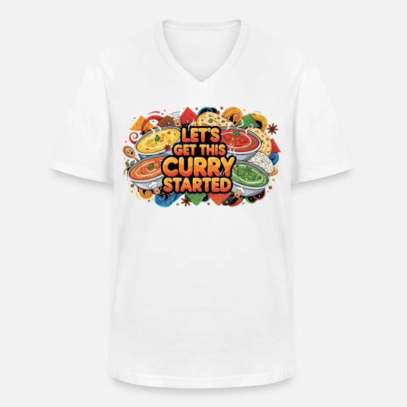 Let's get Curry started - Männer-T-Shirt mit V-Ausschnitt - Weiß
