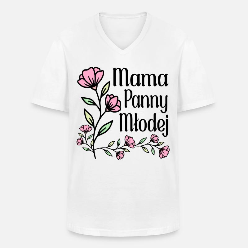 Mutter der Braut - Männer-T-Shirt mit V-Ausschnitt - Weiß