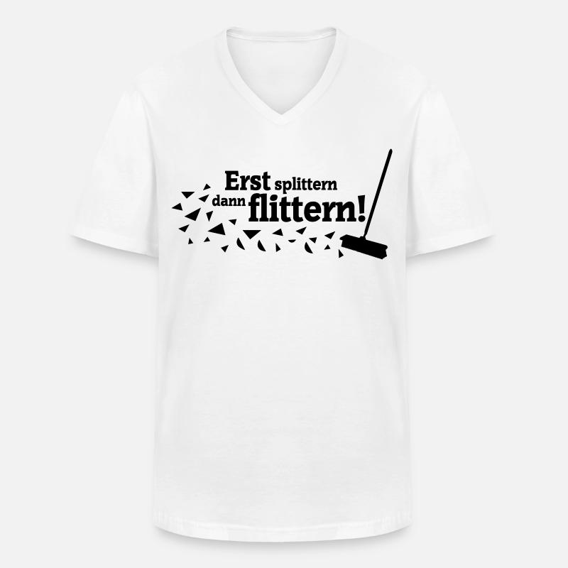 Polterabend Spruch - Männer-T-Shirt mit V-Ausschnitt - Weiß