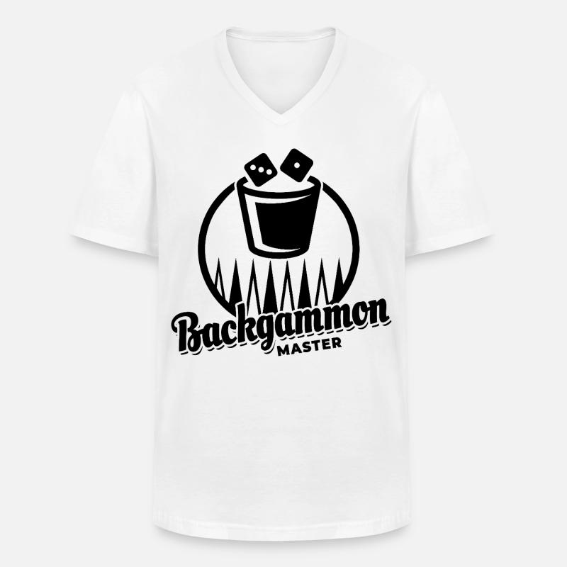 Backgammon Master | Board Game | Gift - Men's V-Neck T-Shirt - white