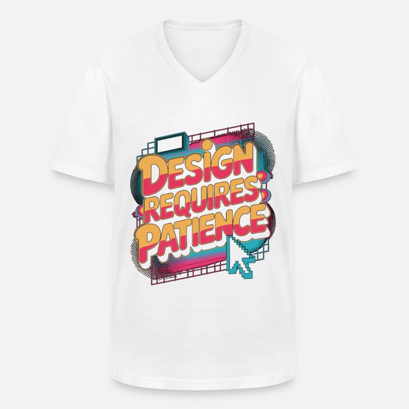 Graphic Designer Design Requires Visual Artist - Männer-T-Shirt mit V-Ausschnitt - Weiß