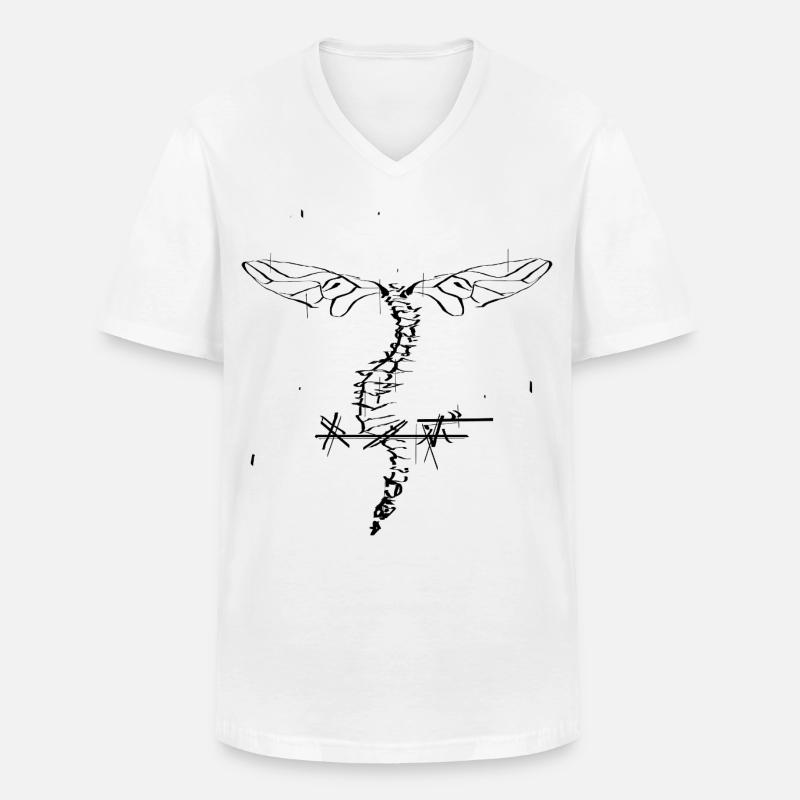 Knochenlibelle - Männer-T-Shirt mit V-Ausschnitt - Weiß