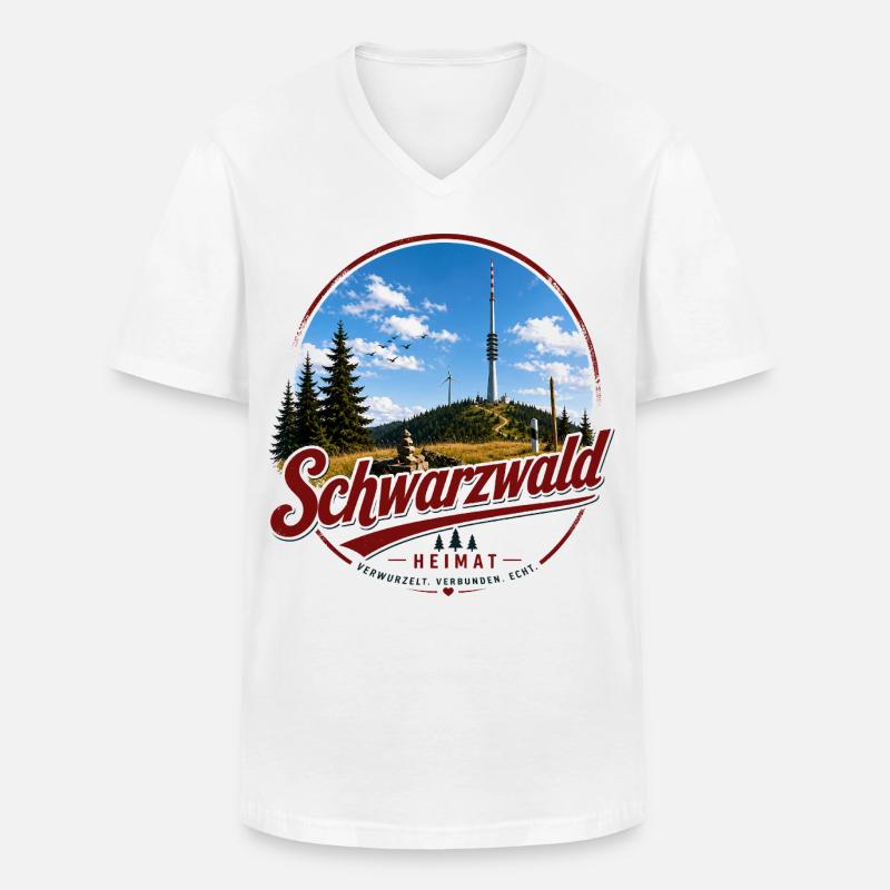 Schwarzwald Heimat Layout - Männer-T-Shirt mit V-Ausschnitt - Weiß