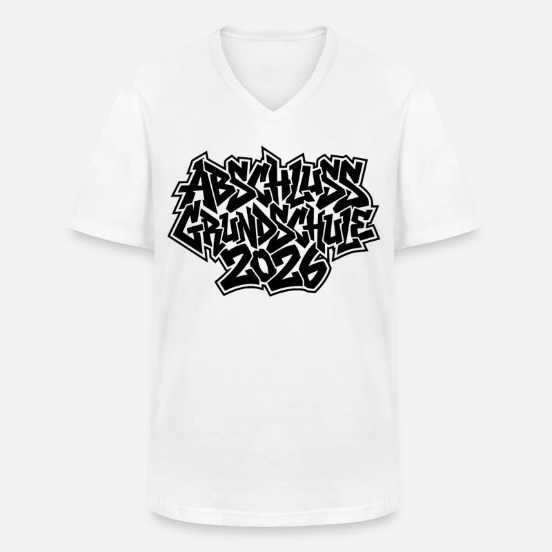 Abschluss Grundschule 2026 Graffiti - Männer-T-Shirt mit V-Ausschnitt - Weiß