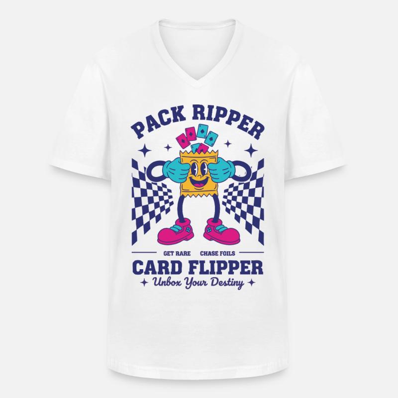 Pack Ripper Card Flipper Unbox Your Destiny - Männer-T-Shirt mit V-Ausschnitt - Weiß