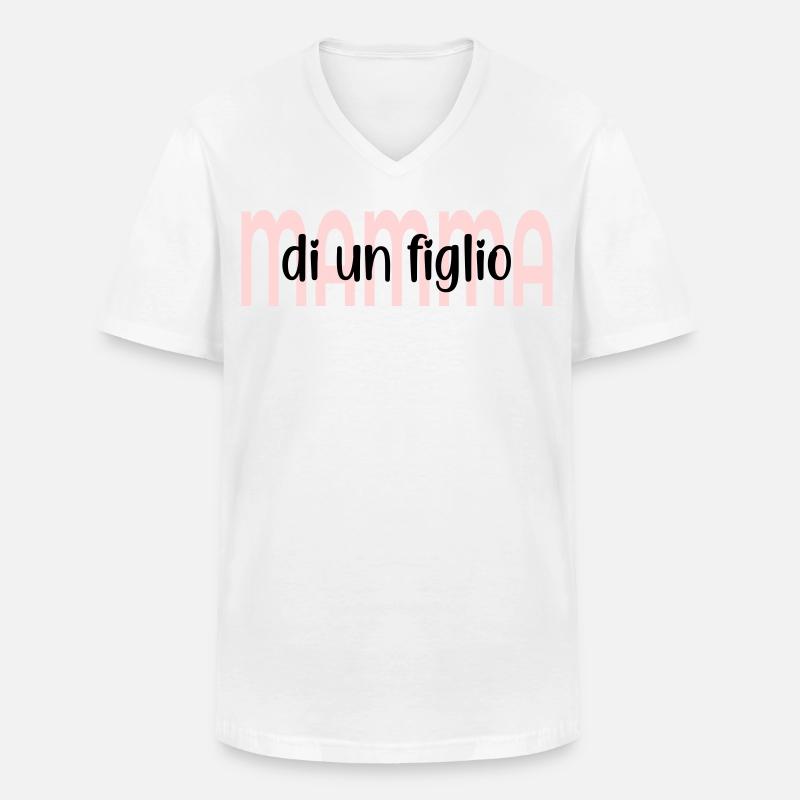 Mutter eines Kindes - Männer-T-Shirt mit V-Ausschnitt - Weiß