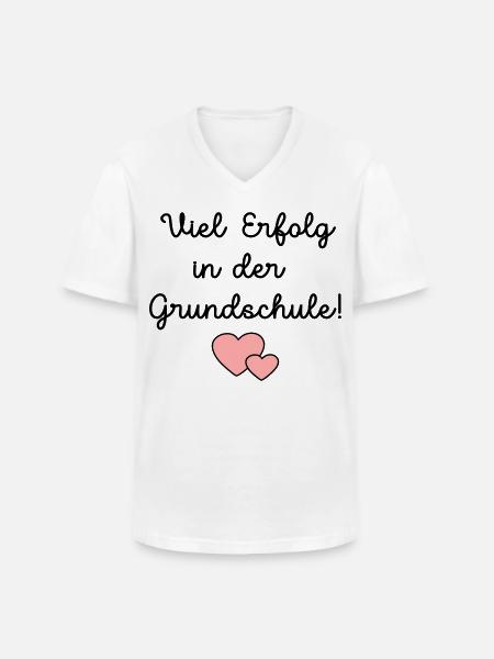 Einschulung Grundschule Schulkind - Männer-T-Shirt mit V-Ausschnitt - Weiß
