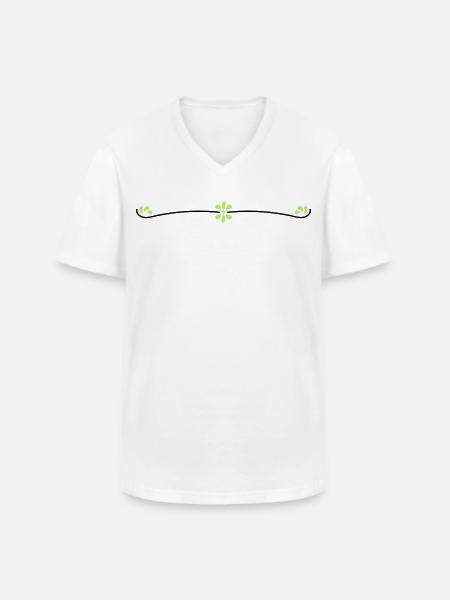 Blumenranke - Men's V-Neck T-Shirt - white