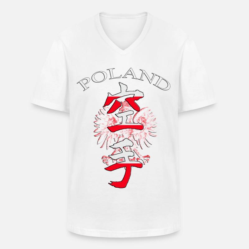 Poland Eagle Symbol Cultural Statement Design - Männer-T-Shirt mit V-Ausschnitt - Weiß