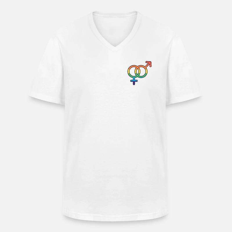 Heterosexuality - Männer-T-Shirt mit V-Ausschnitt - Weiß