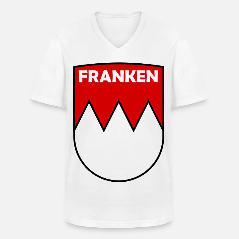 Die Franken - Männer-T-Shirt mit V-Ausschnitt - Weiß