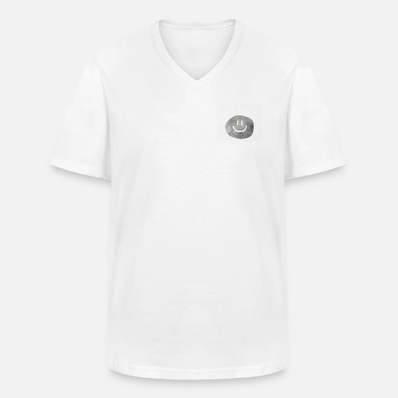 You Rock Minimal Statement Kieselstein - Männer-T-Shirt mit V-Ausschnitt - Weiß