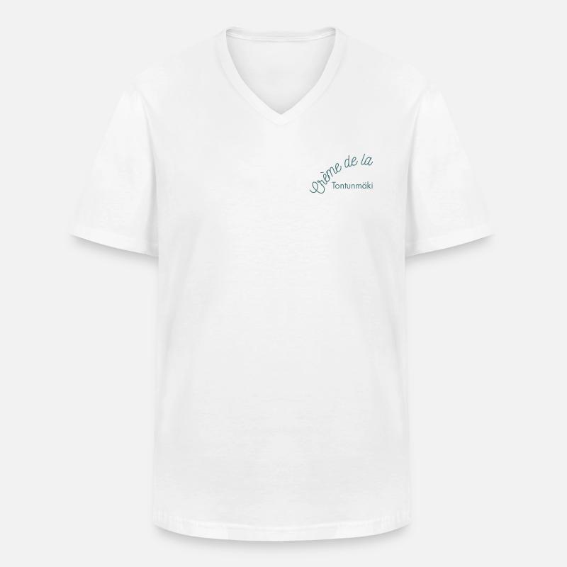 Crème de la Tontunmäki - Männer-T-Shirt mit V-Ausschnitt - Weiß