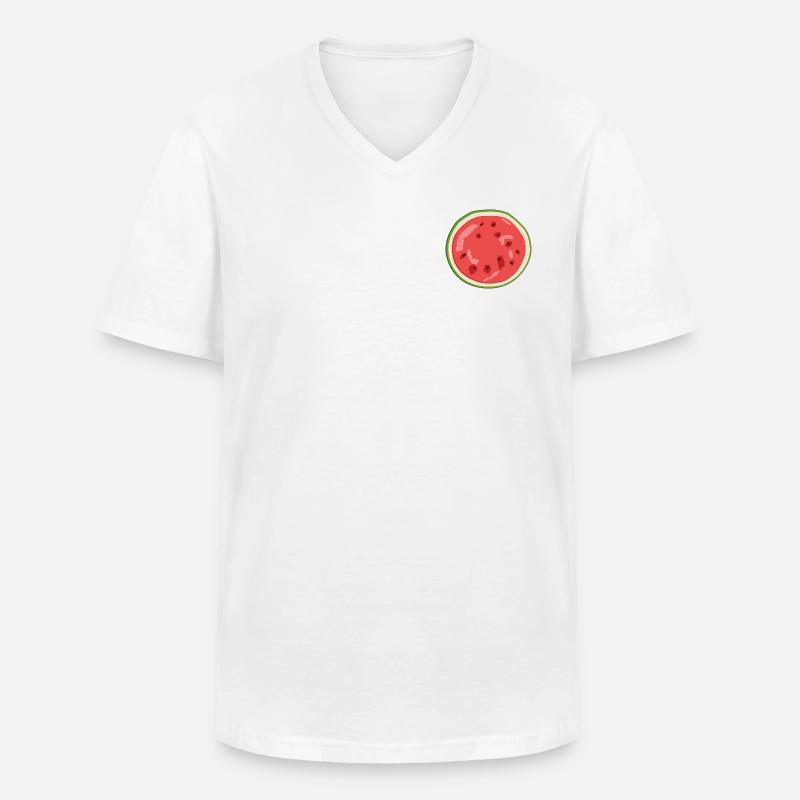 Früchtchen - Wassermelone - Männer-T-Shirt mit V-Ausschnitt - Weiß