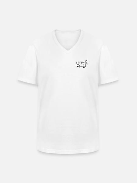 Anti-Zoo Eighteen - Men's V-Neck T-Shirt - white