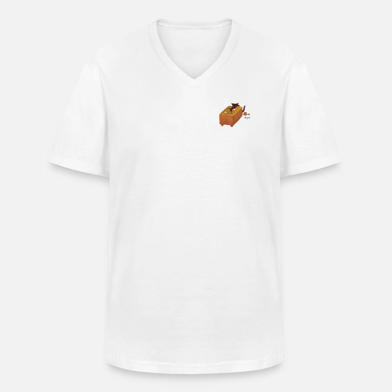 Schnüffeln der dritten Zeile - Männer-T-Shirt mit V-Ausschnitt - Weiß