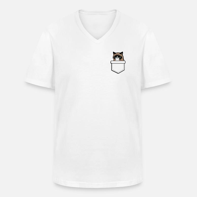 grumpy  - Männer-T-Shirt mit V-Ausschnitt - Weiß