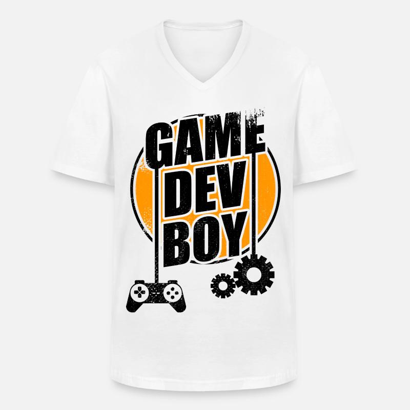 Game Dev Junge - Männer-T-Shirt mit V-Ausschnitt - Weiß