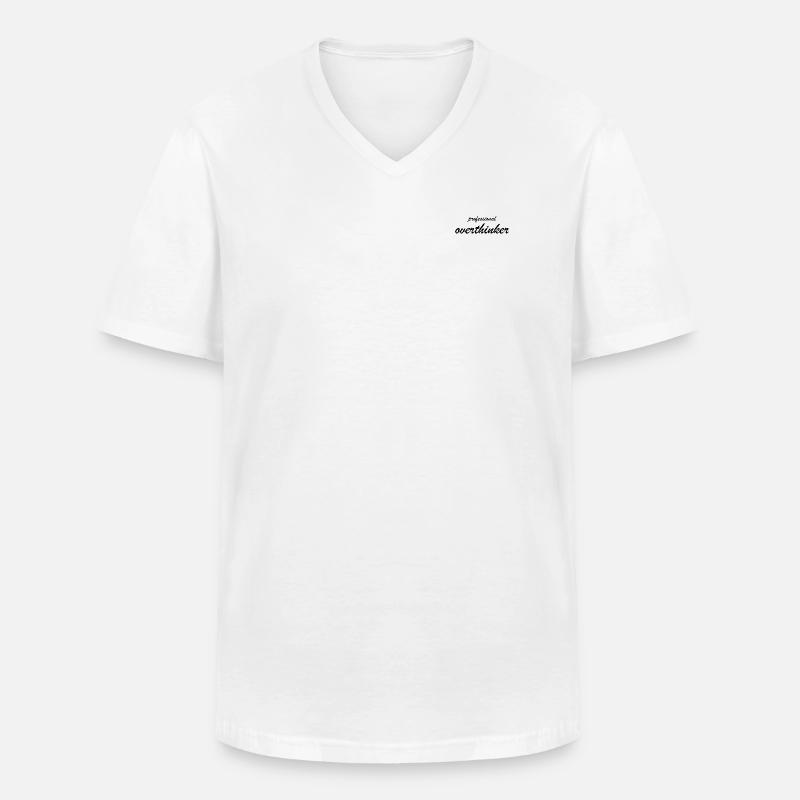 PROFESSIONAL OVERTHINKER - Männer-T-Shirt mit V-Ausschnitt - Weiß