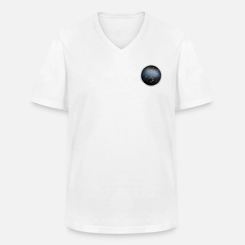 Sternzeichen - Löwe - Universum - Männer-T-Shirt mit V-Ausschnitt - Weiß