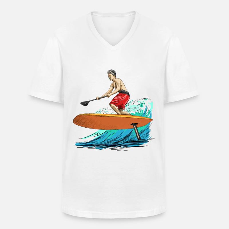 foiling - Männer-T-Shirt mit V-Ausschnitt - Weiß