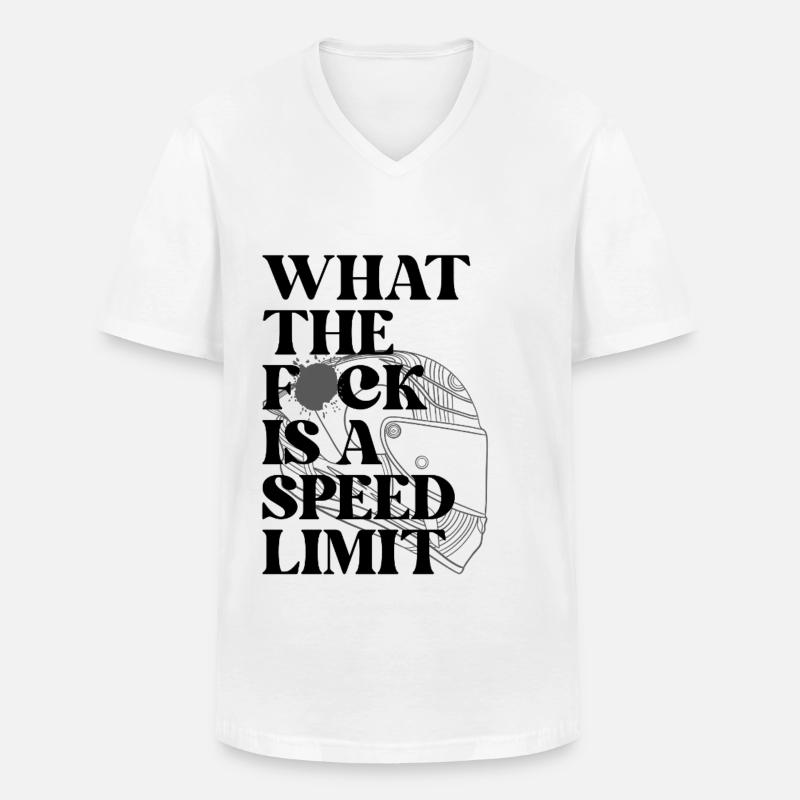 Auto - Männer-T-Shirt mit V-Ausschnitt - Weiß