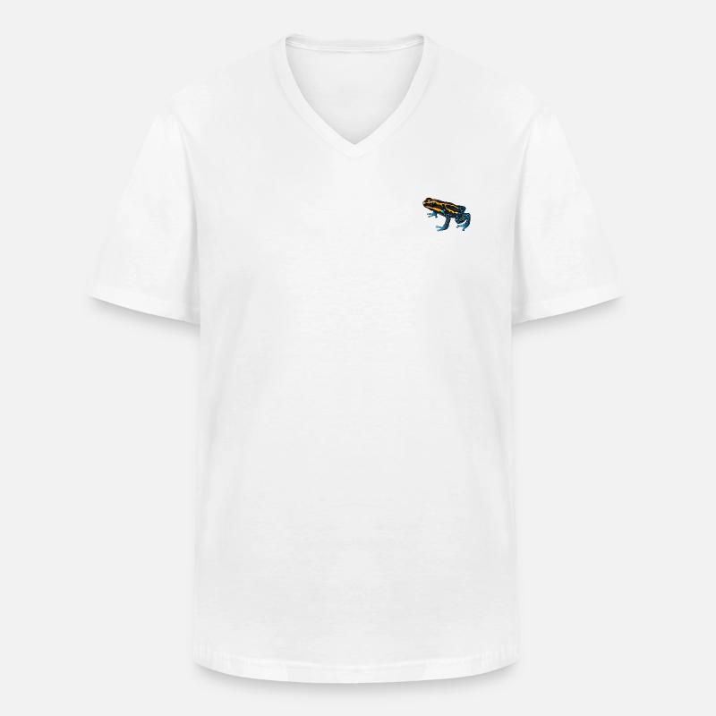 Pfeilgiftfrosch (Ratinomeya variabilis) - Männer-T-Shirt mit V-Ausschnitt - Weiß