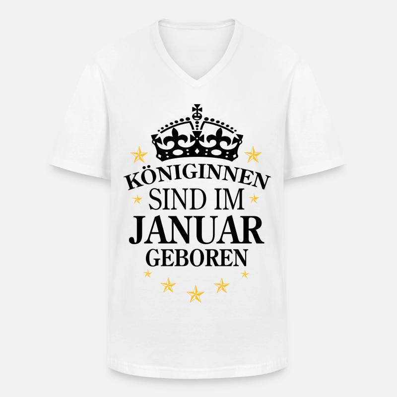 Königinnen Januar - Männer-T-Shirt mit V-Ausschnitt - Weiß